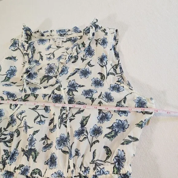 J.Crew Women's Floral Tiered Midi Dress Preppy Coastal Flowy Beachy Ruffles 10 - Picture 11 of 11